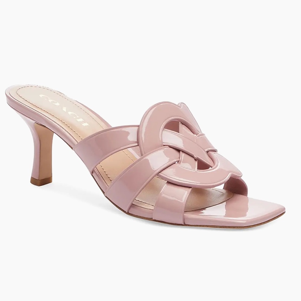 COACH Light Rose Patent Leather Sandals/Heels
